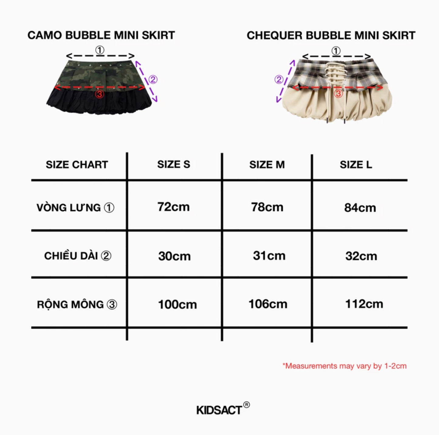 CAMO BUBBLE MINI SKIRT (WOMEN)