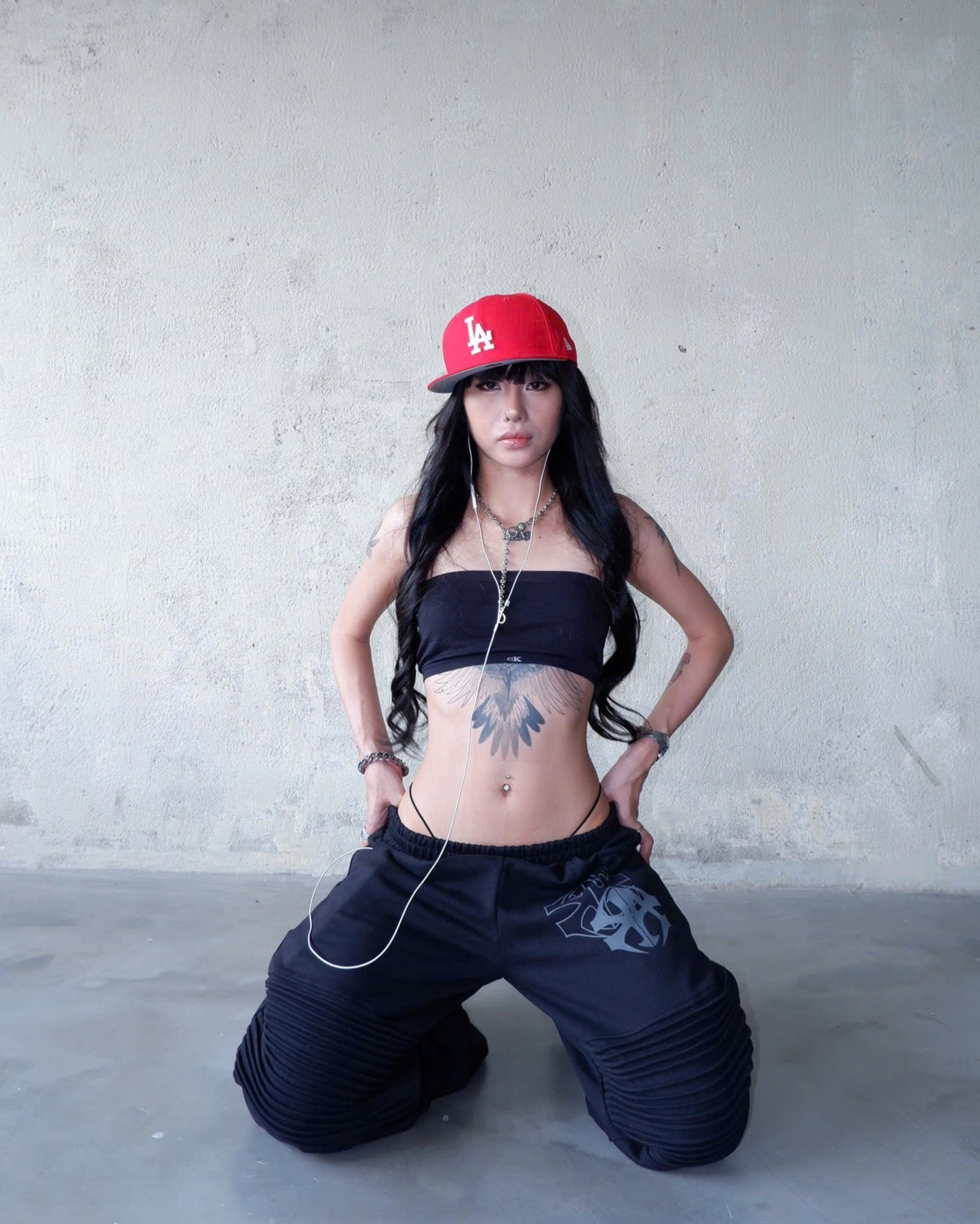 BIKER BLACK SWEATPANTS