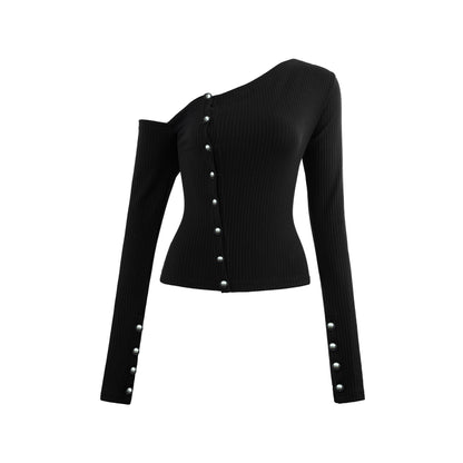 OFF SHOULDER BUTTON LS (WOMAN)