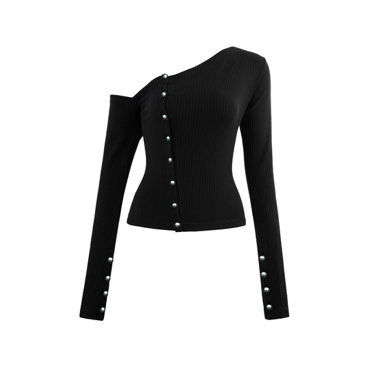 OFF SHOULDER BUTTON LS (WOMAN)