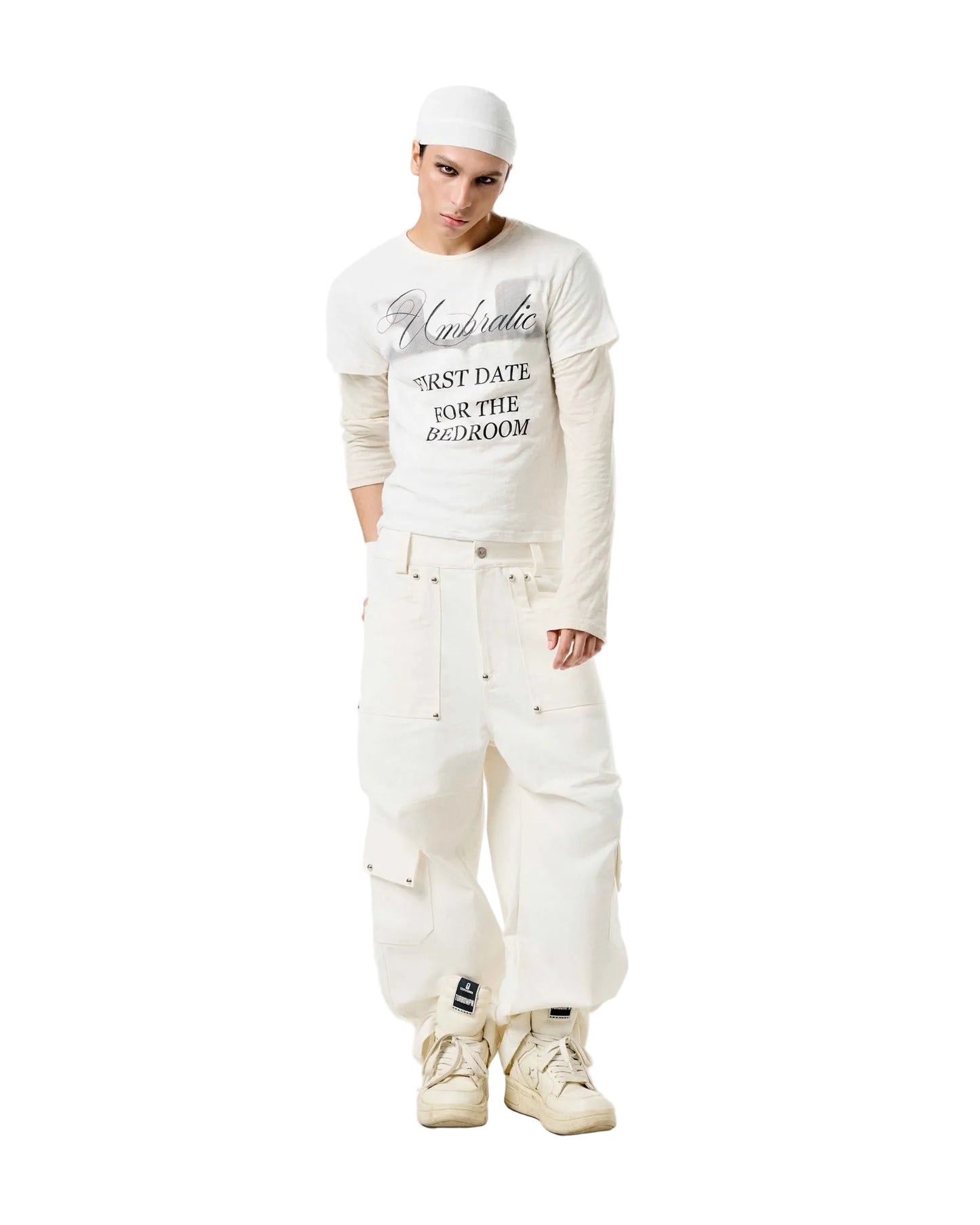 UMBL DP WHITE CARGO PANTS