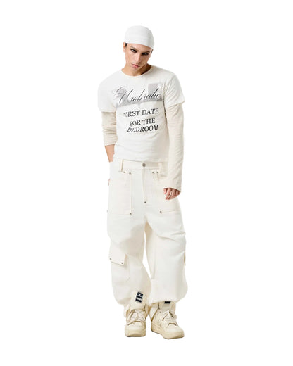 UMBL DP WHITE CARGO PANTS