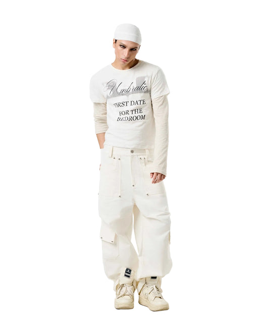 UMBL DP WHITE CARGO PANTS