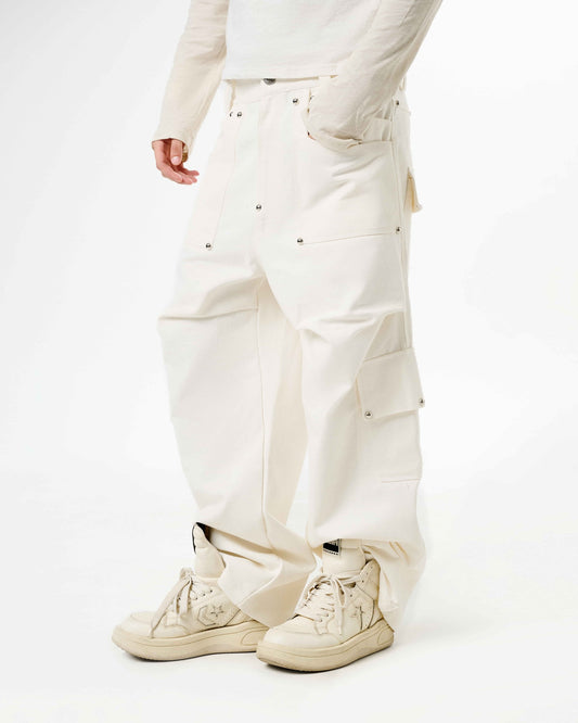 UMBL DP WHITE CARGO PANTS