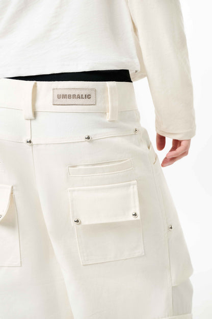 UMBL DP WHITE CARGO PANTS