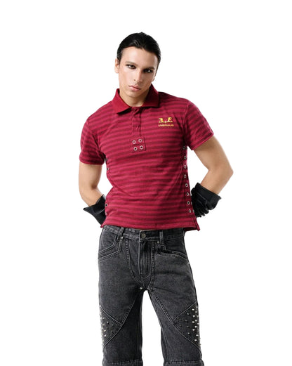 UMBL PINK STRIPED POLO