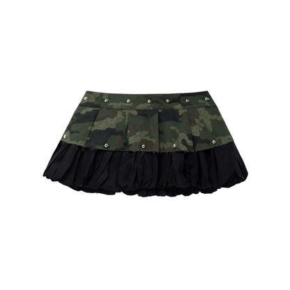 CAMO BUBBLE MINI SKIRT (WOMEN)