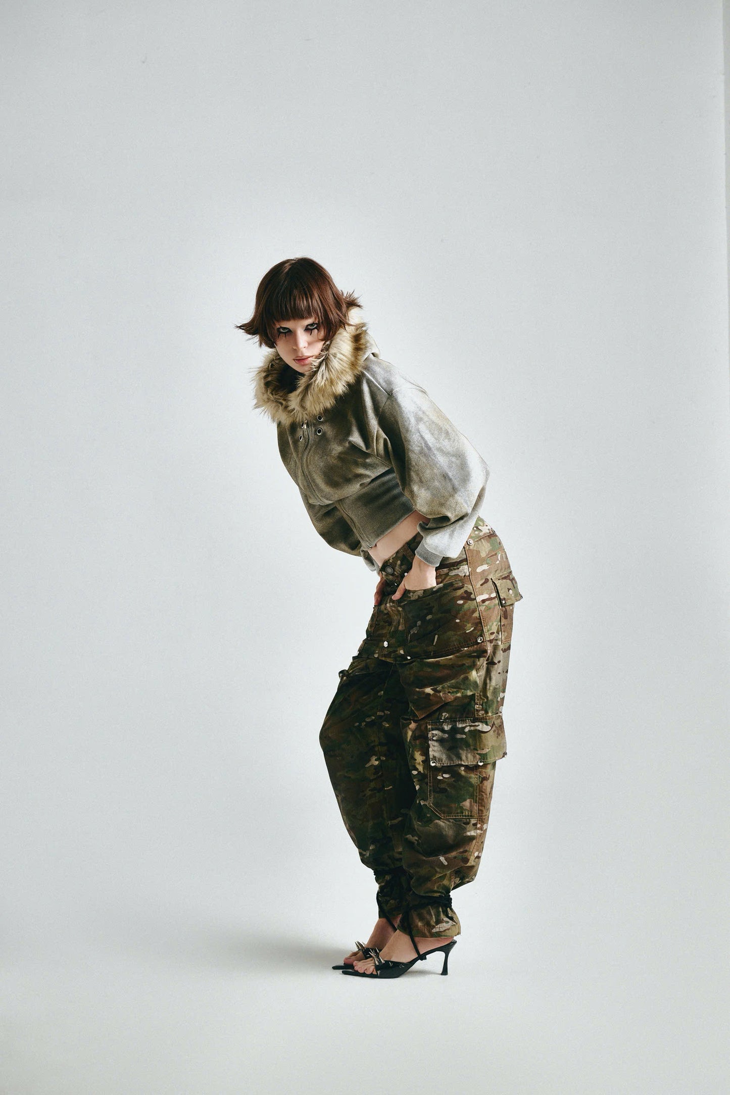 FF CROPPED DIRTYWASHED HOODIE ZIP