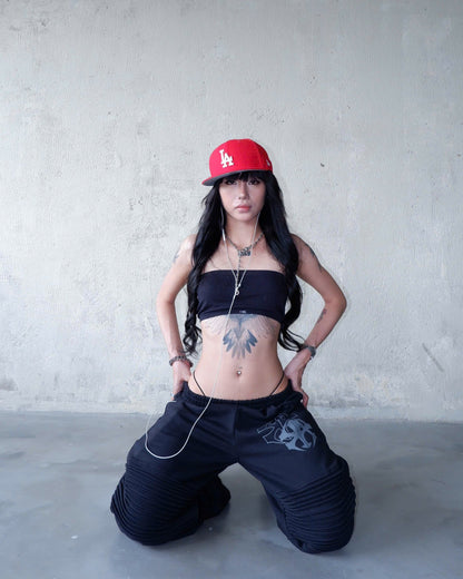 BIKER BLACK SWEATPANTS